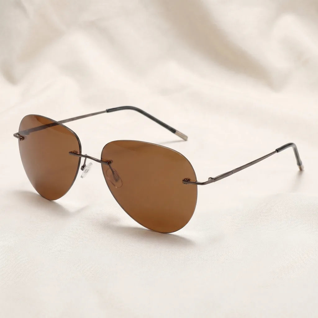 Freya Minimal Shades - Color:Gunmetal Frame Brown Lens