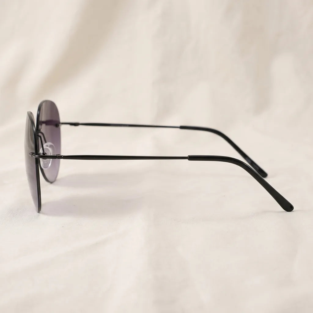 Women's Gunmetal Frame Gradient Grey Fanderya Vance Rimless Shades (Copy)