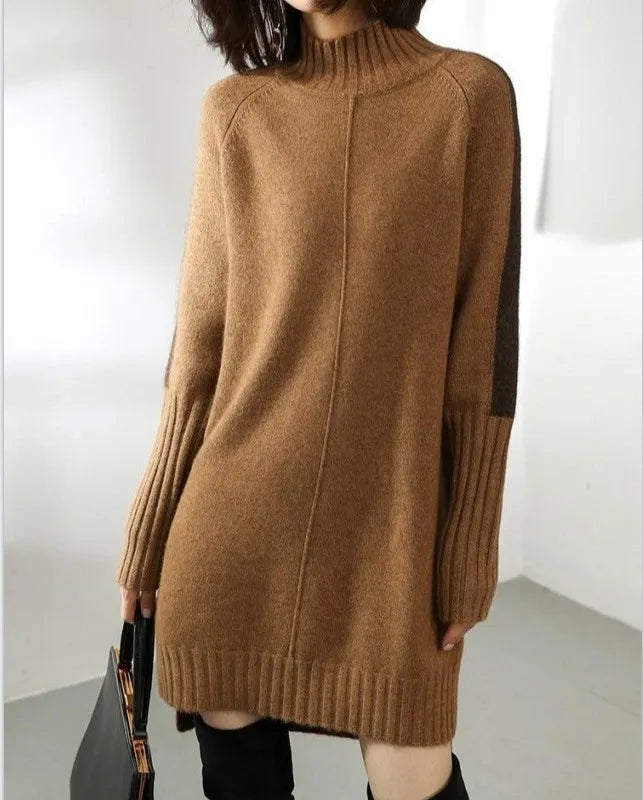 Gemma | Women's Jumper Dress - Color:Brown;Size:S