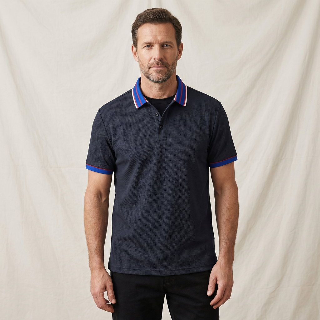 Hudson Contrast Polo Shirt 1