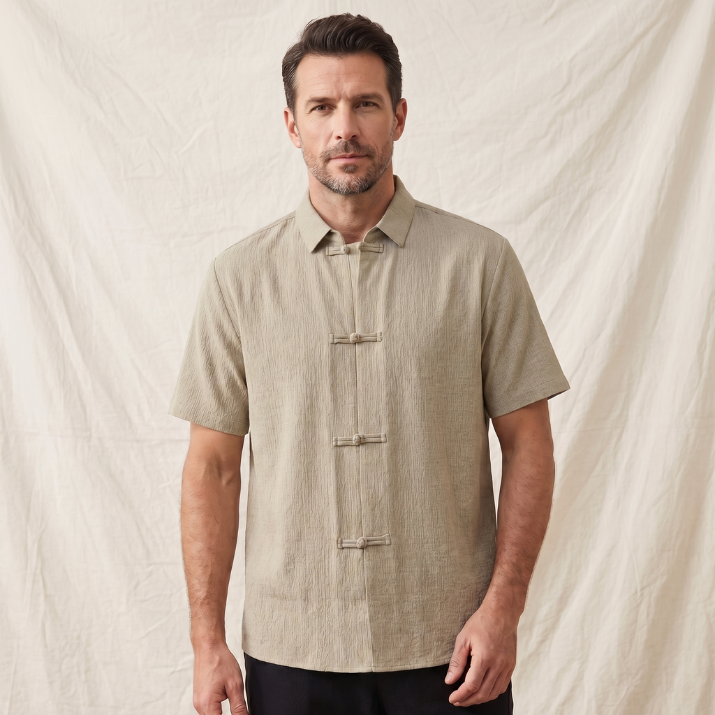 Kyle Edwards | Mens Silk Blend Short Sleeve Shirt