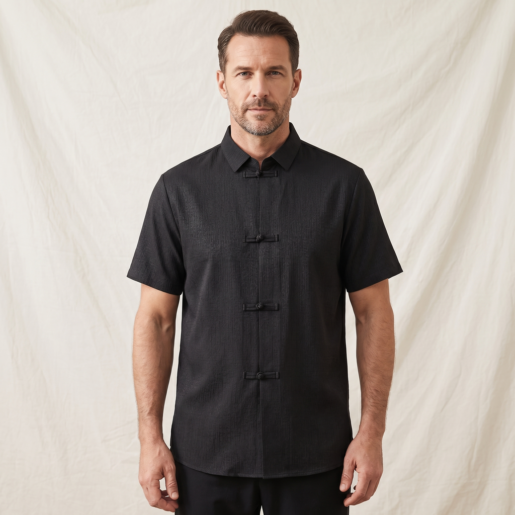 Kyle Edwards | Mens Silk Blend Short Sleeve Shirt
