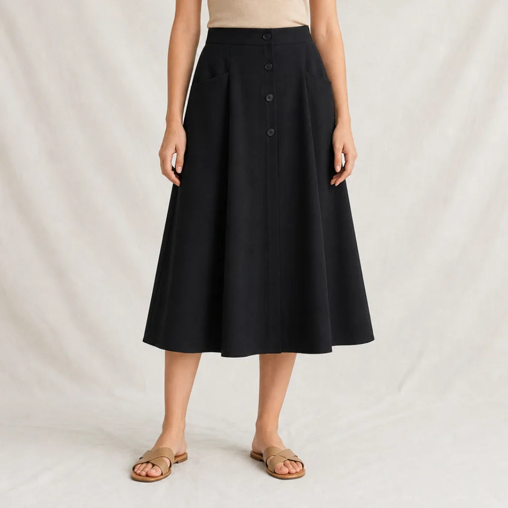 Women's Genevieve Pleated A-Line Skirt