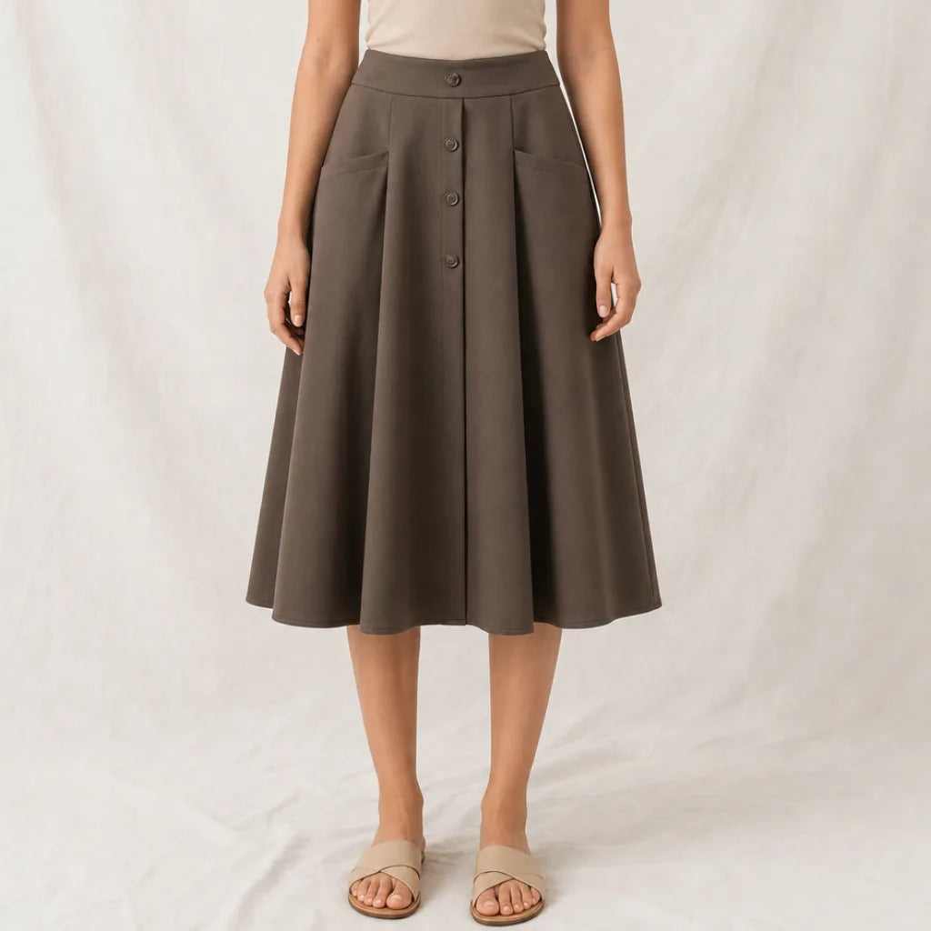 Women's Genevieve Pleated A-Line Skirt