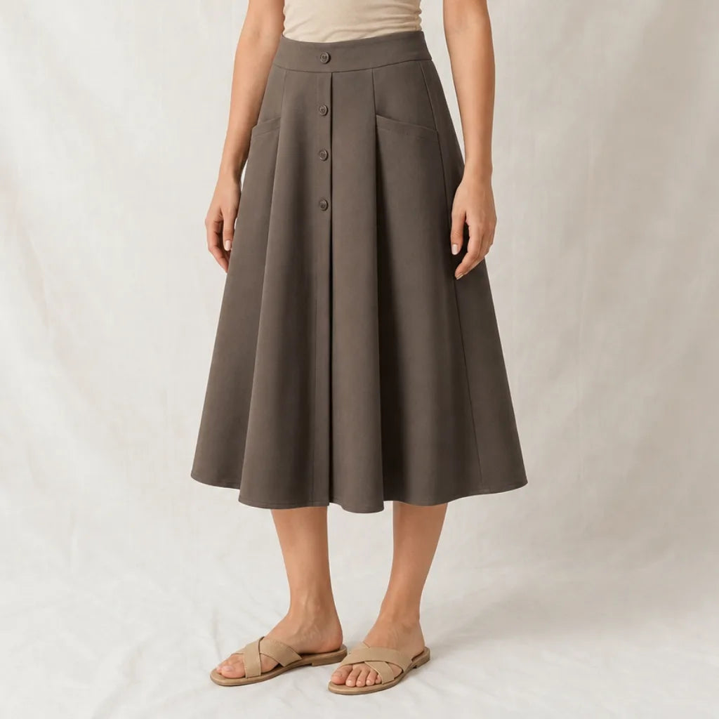 Women's Genevieve Pleated A-Line Skirt