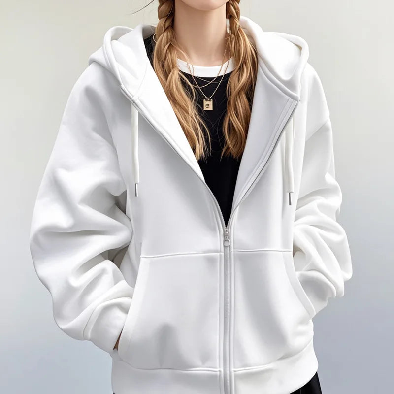 Grace | Women's Workout Hoodie - Color:White;Size:S