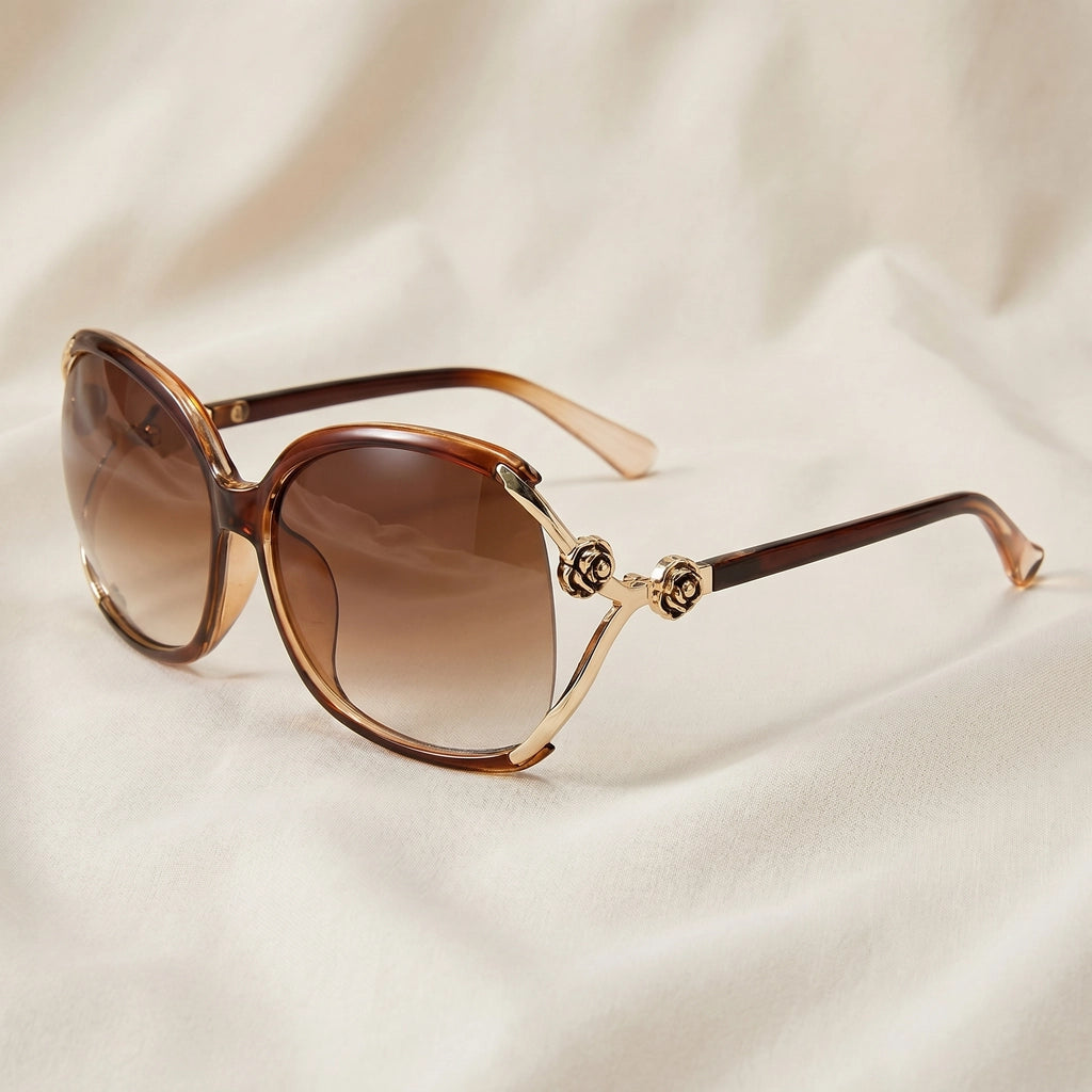 Camellia Oval Shades - Color:Gradient Brown