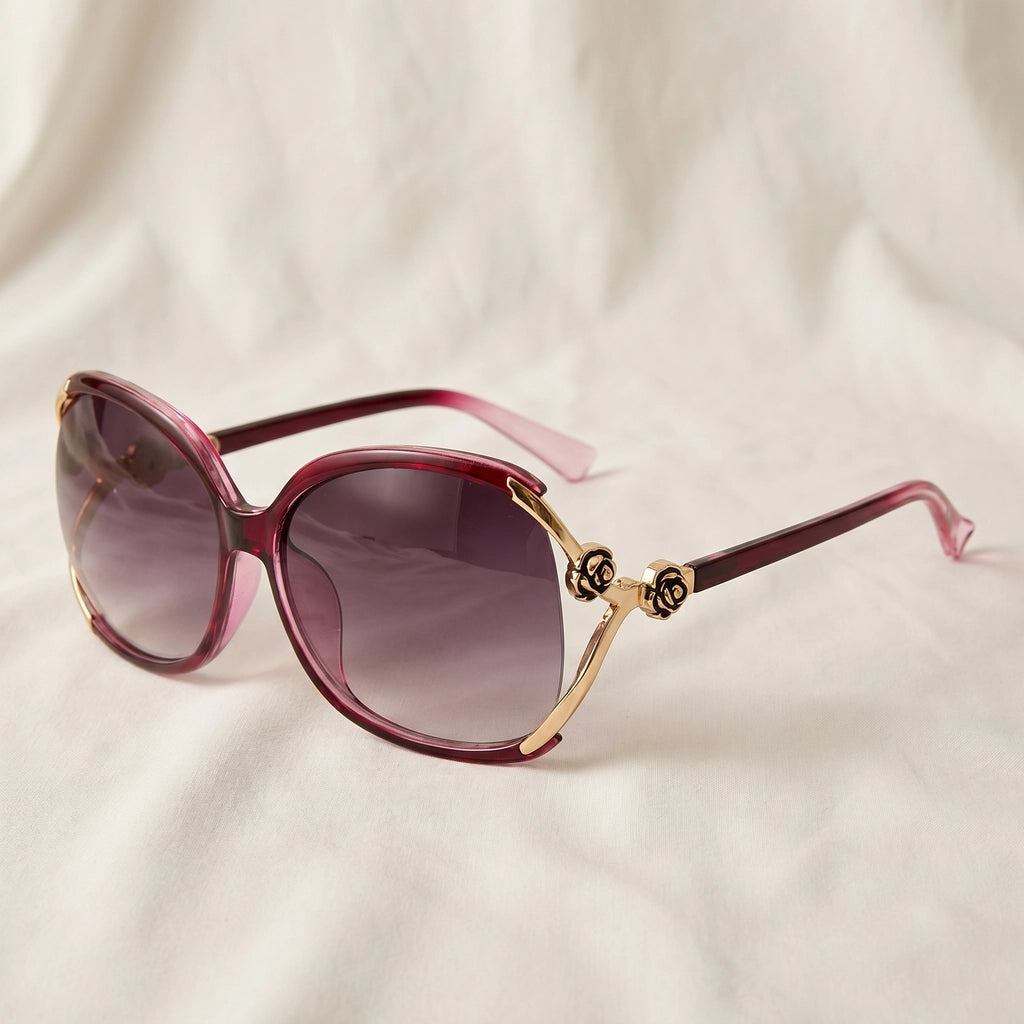 Camellia Oval Shades - Color:Gradient Purple