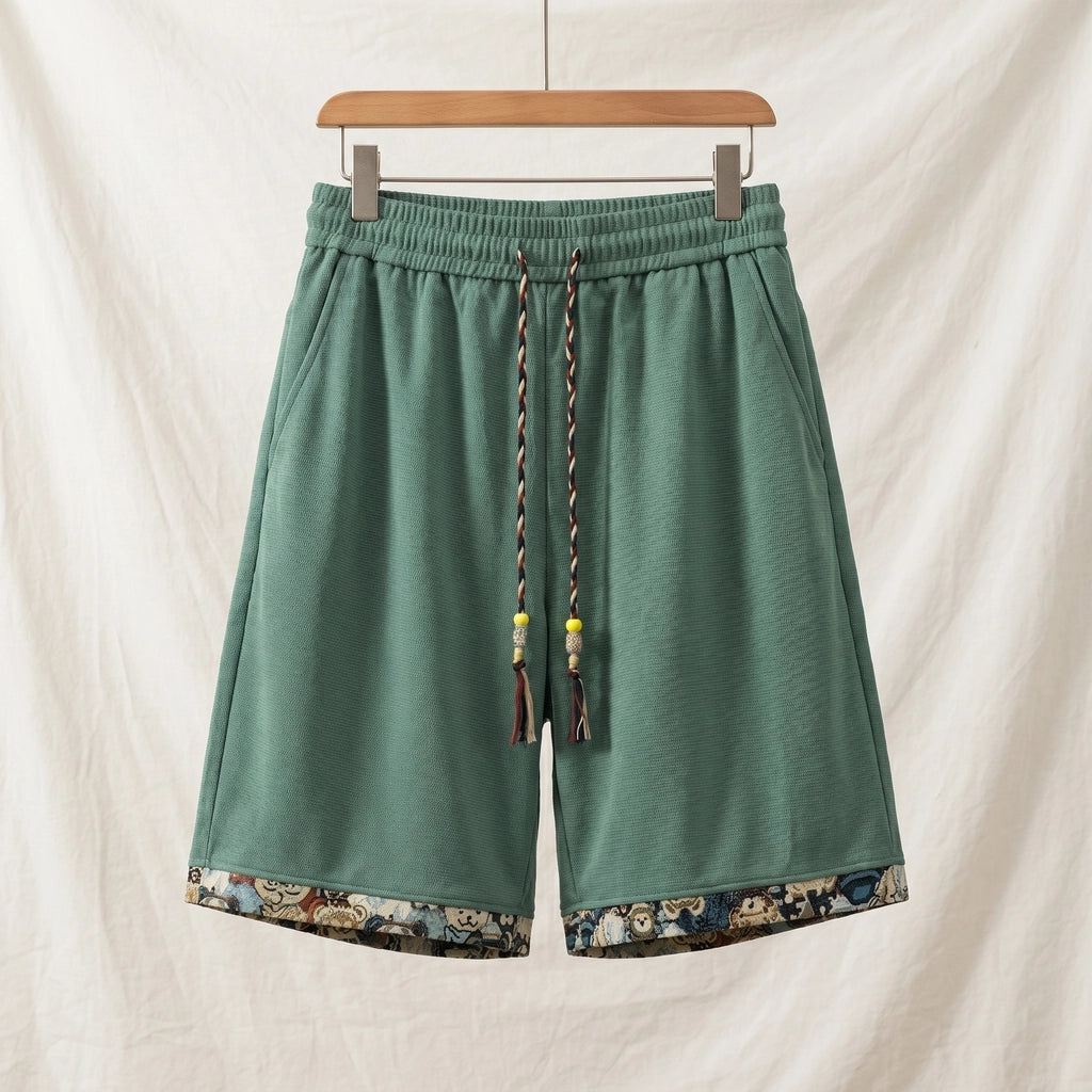 Holden Embroidered Mesh Shorts - Color:Green;Size:S