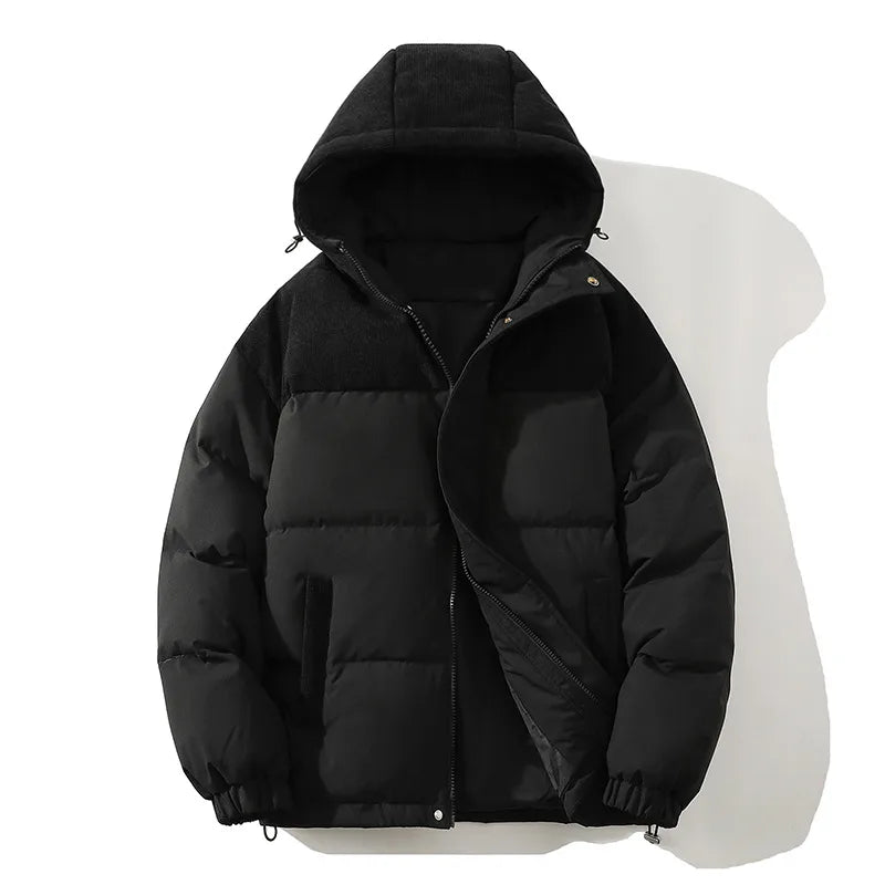 Gregory | Men's Hooded Puffer Jacket  - Black