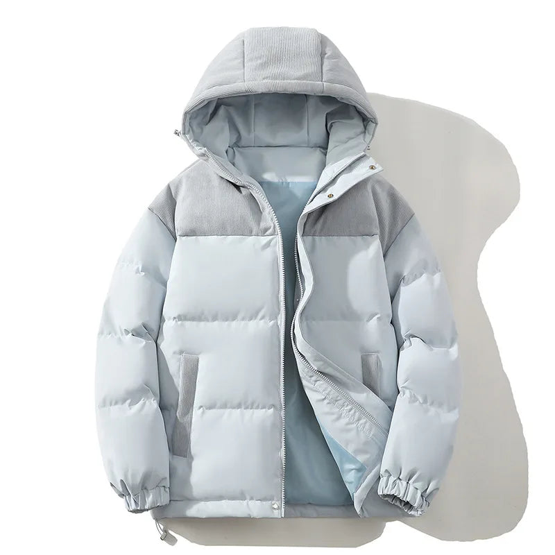 Gregory | Men's Hooded Puffer Jacket  - Blue
