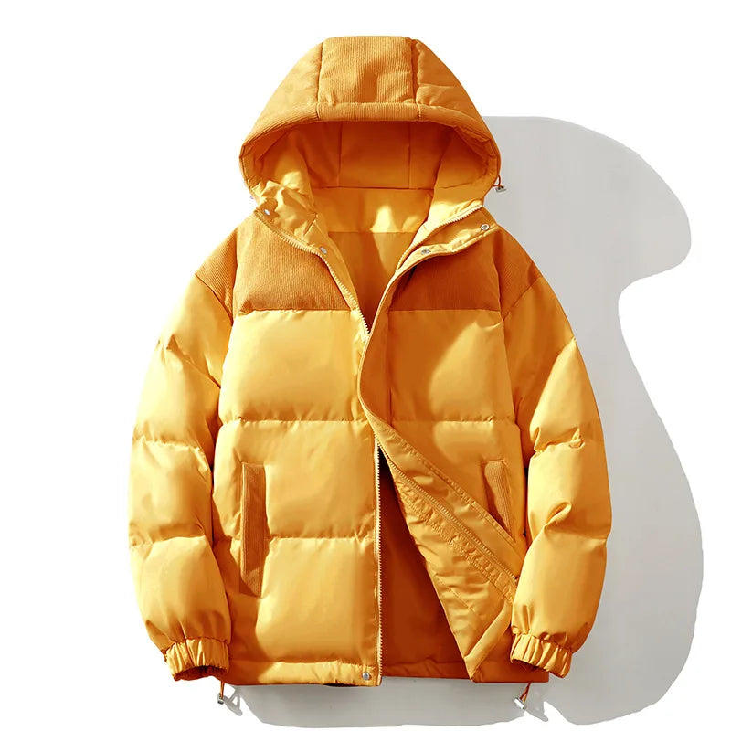 Gregory | Men's Hooded Puffer Jacket  - Orange
