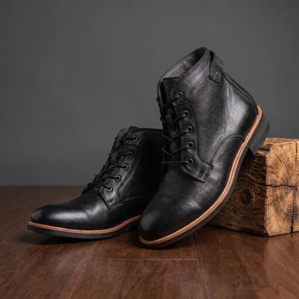 Halstead | Men's Ankle Boots - Color:Black;Size:38