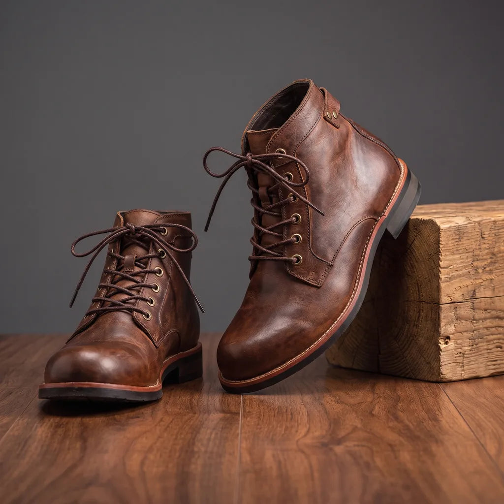 Halstead | Men's Ankle Boots - Color:Brown;Size:38