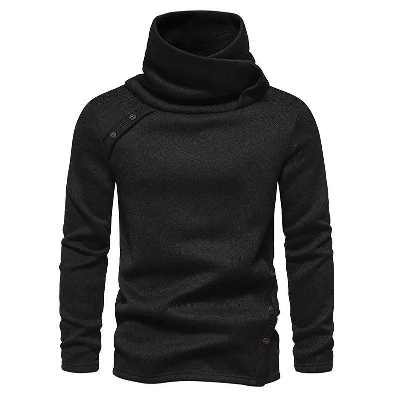 Hampshire | Men's Turtleneck Pullover  - Color:Black;Size:XS