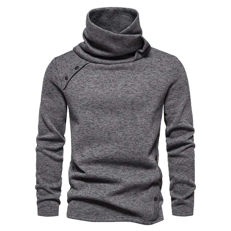 Hampshire | Men's Turtleneck Pullover  - Color:Grey;Size:XS