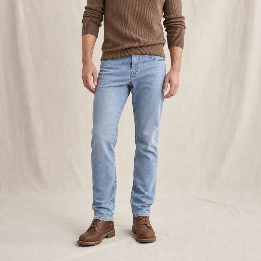 Men's Blue Harlan Lightweight Straight Jeans