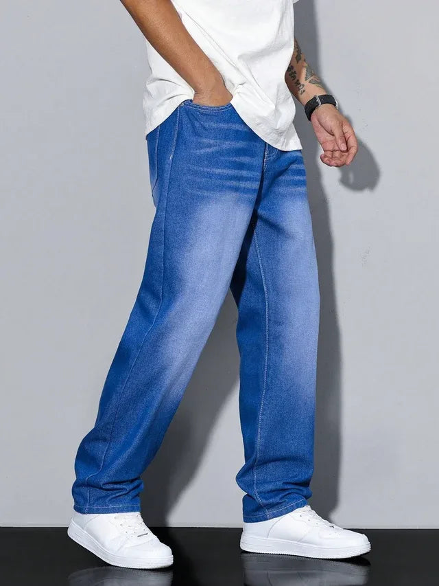 Harlow Washed Cotton Jeans - Color:Blue;Size:XXS