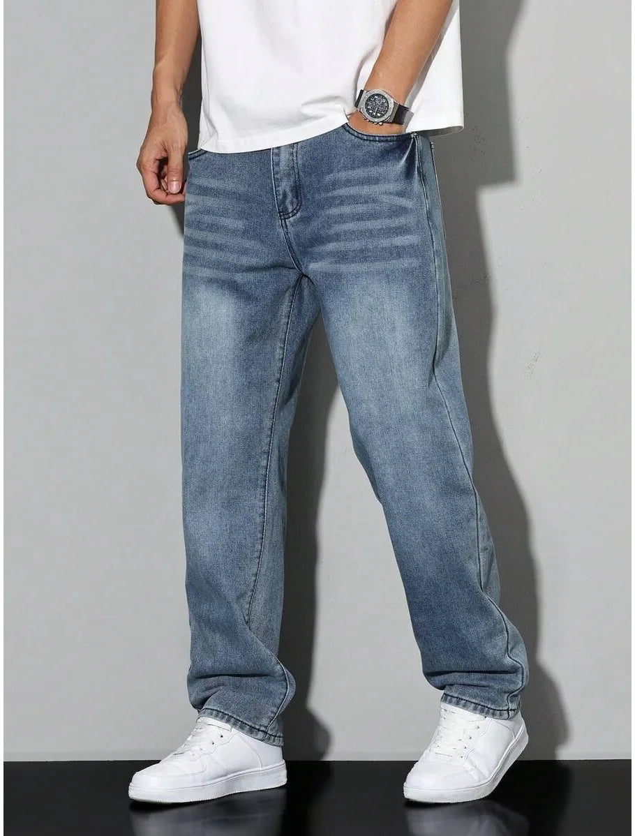 Harlow Washed Cotton Jeans - Color:Cyan blue;Size:XXS