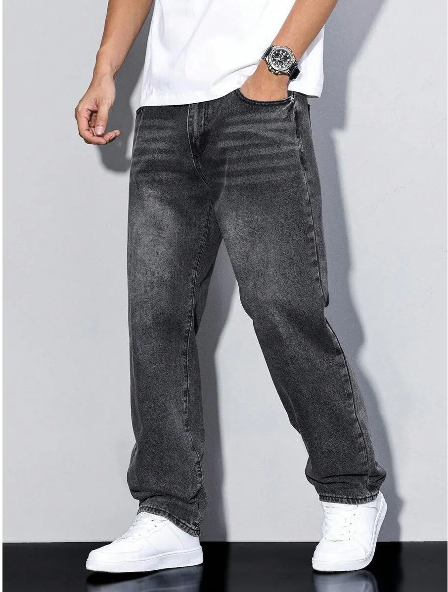 Harlow Washed Cotton Jeans - Color:Dark Gray;Size:XXS