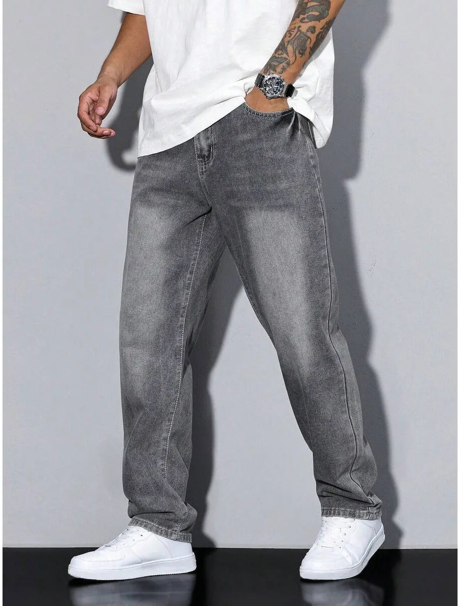 Harlow Washed Cotton Jeans - Color:Gray;Size:XXS