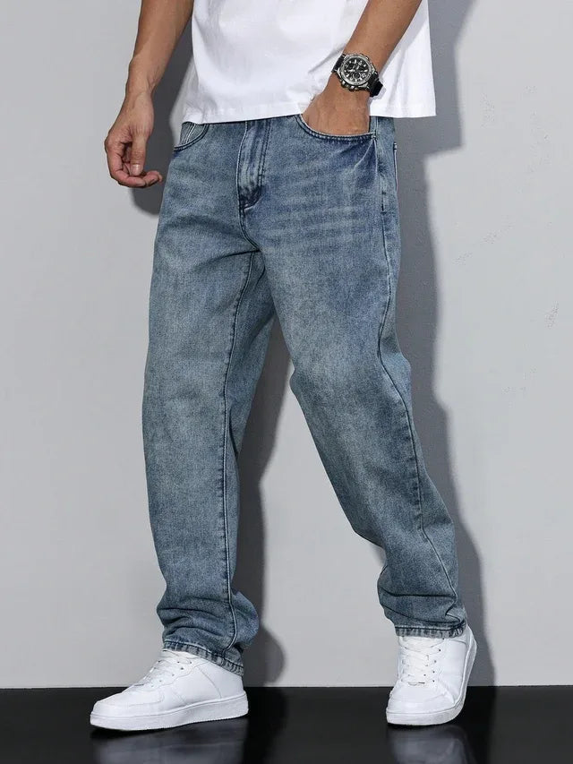 Harlow Washed Cotton Jeans - Color:Royal blue;Size:XXS