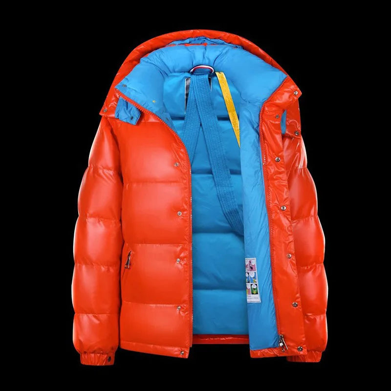 Hastings | Men's Hooded Puffer Jacket - Orange