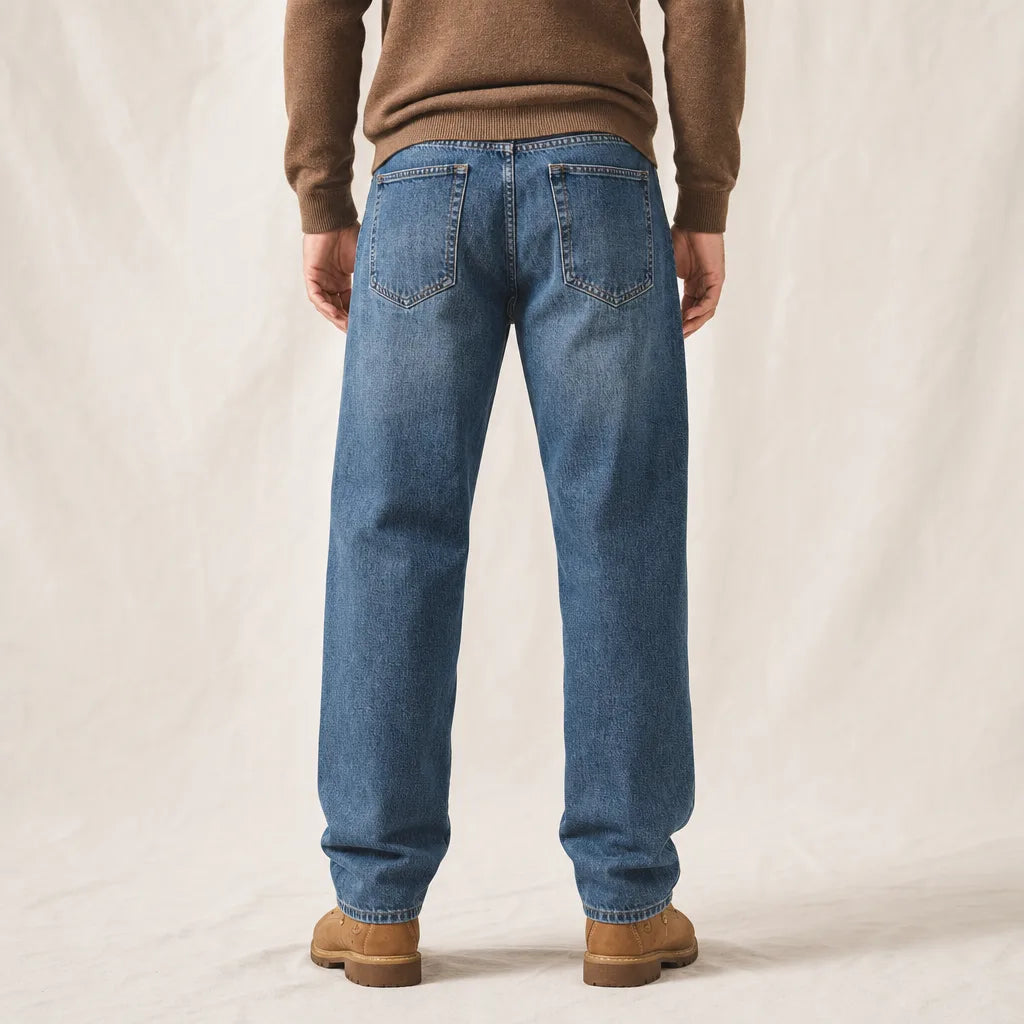 Men's Blue Hawthorne Washed Straight Jeans