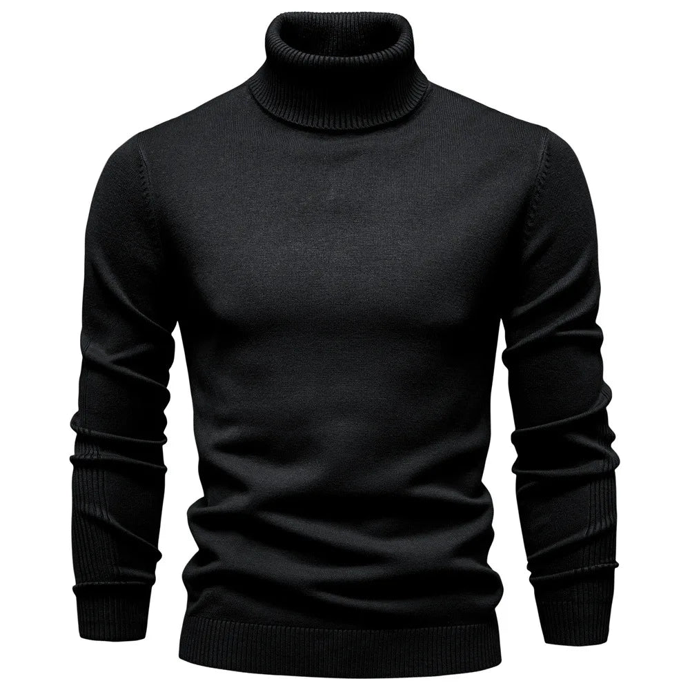 Haywood | Men's Turtleneck Knit Jumper - Size:S;Color:Black