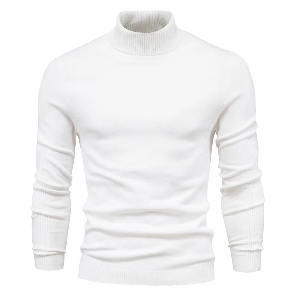 Haywood | Men's Turtleneck Knit Jumper - Size:S;Color:White