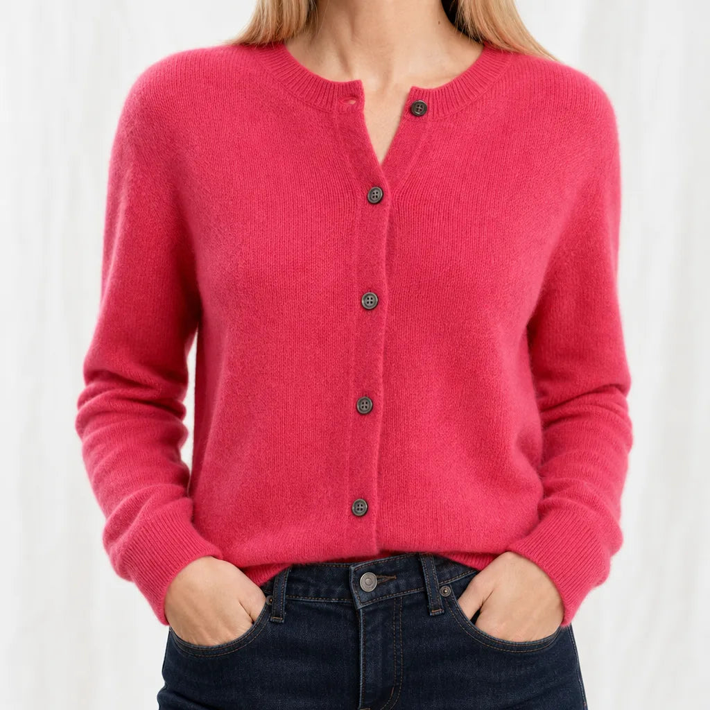 Hazel Knit Cardigan - Color:Pink;Size:XS