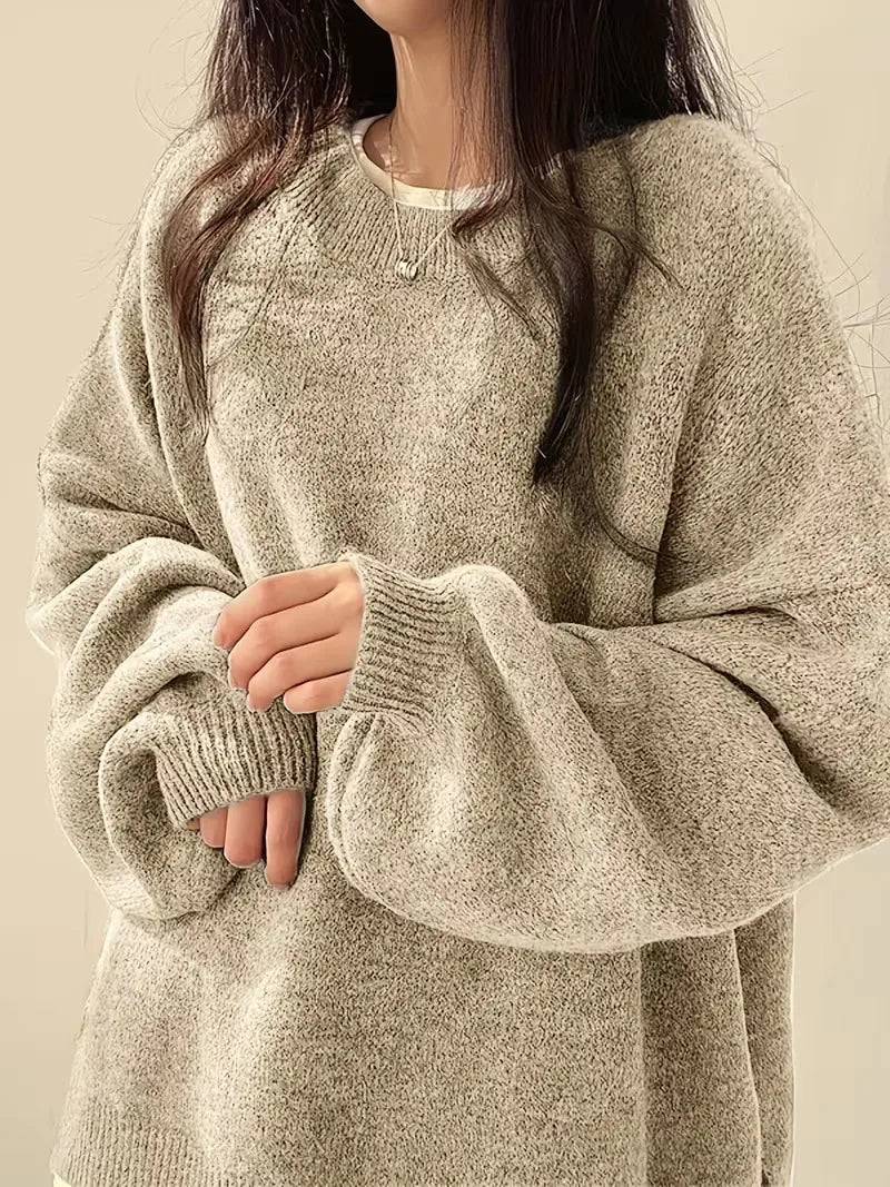 Hazel | Women's Knitted Drop Shoulder Jumper - Size:XS;Color:Apricot
