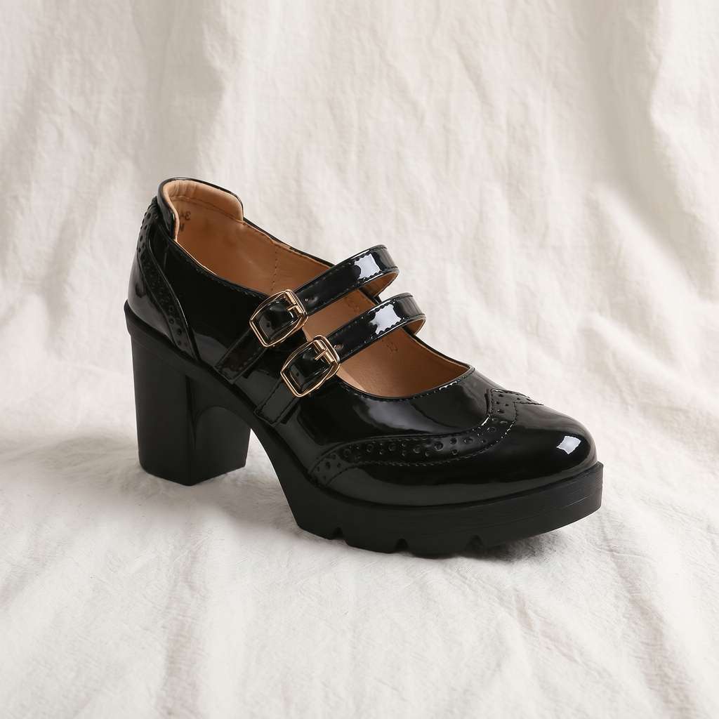 Clarissa | Womens Brogue Block Heels