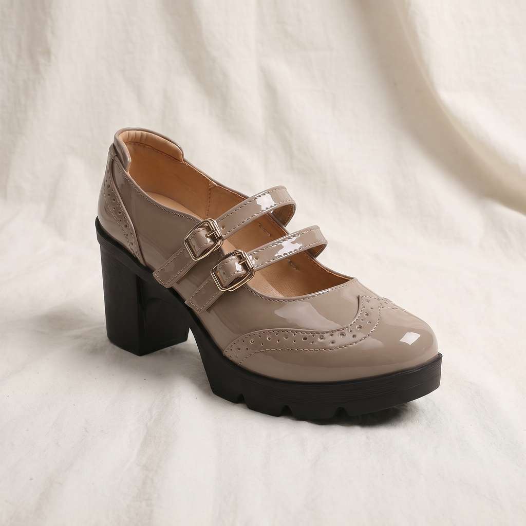 Clarissa | Womens Brogue Block Heels