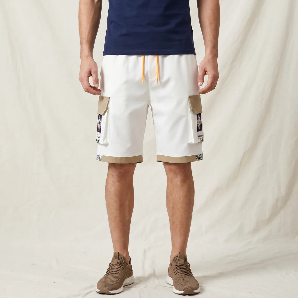 Men's Beige Hobart Straight Cargo Shorts