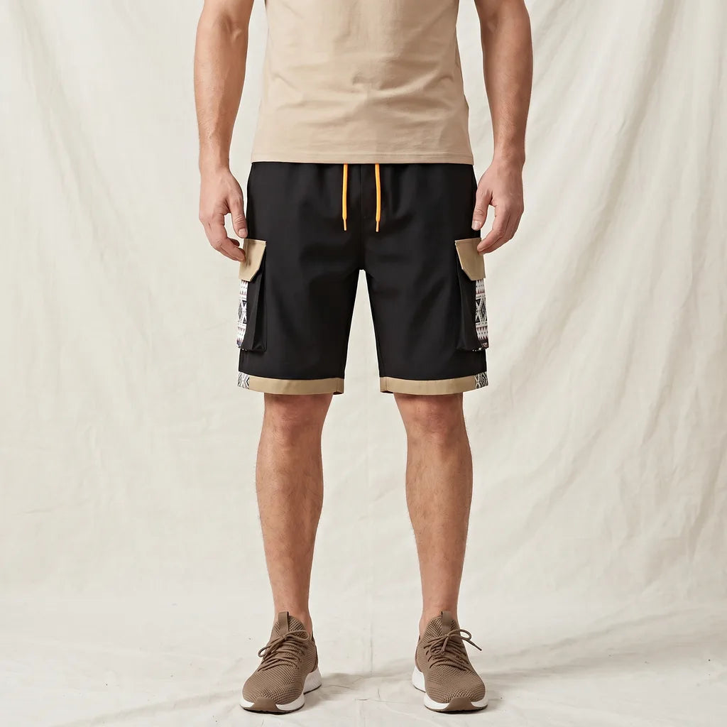 Men's Black Hobart Straight Cargo Shorts