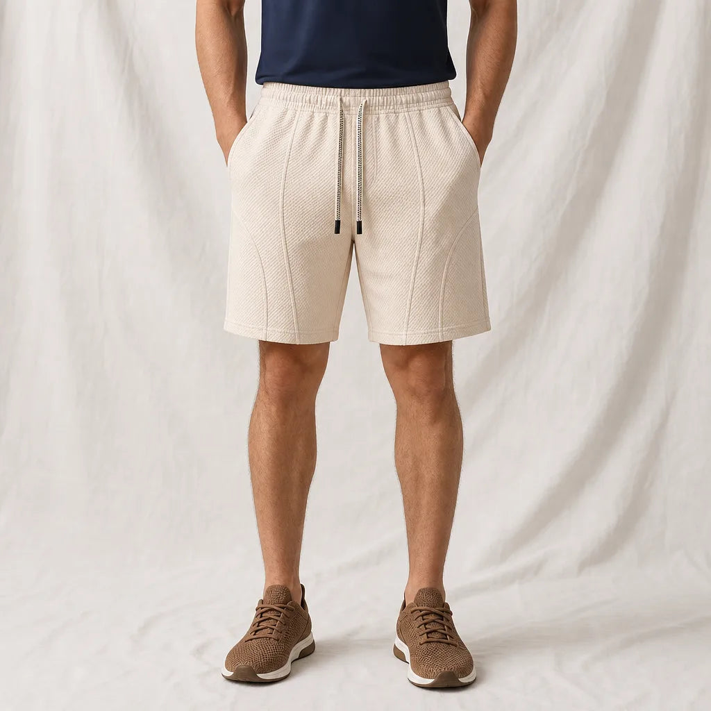 Men's Cream Hopkins Drawstring Shorts