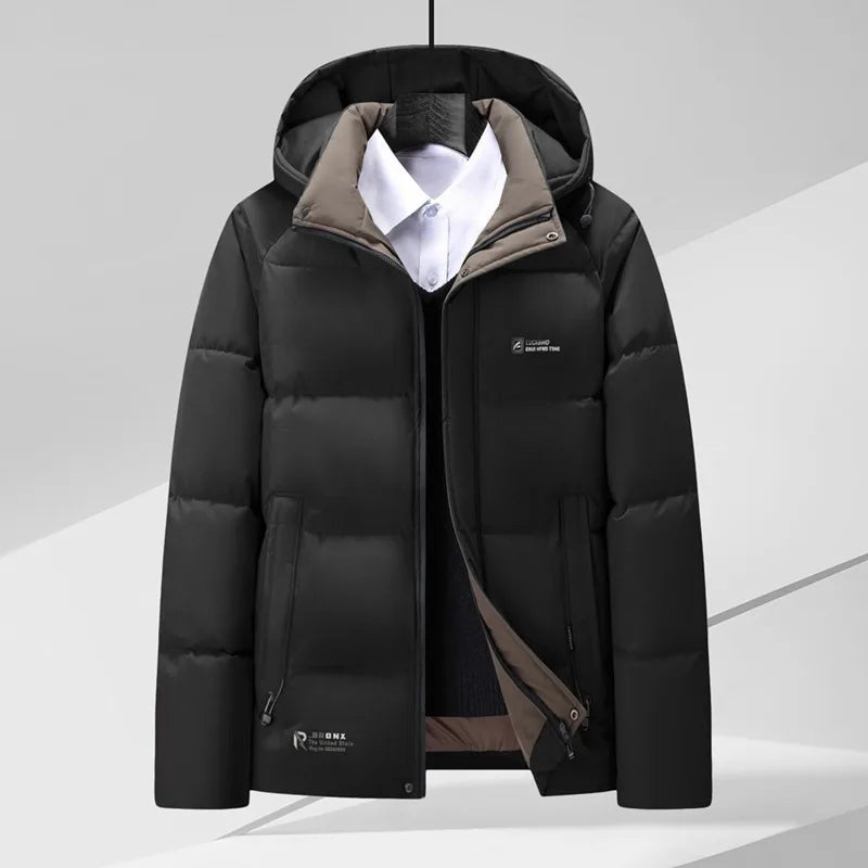Hubbard | Men's Hooded Puffer Jacket - Color:Black;Size:L
