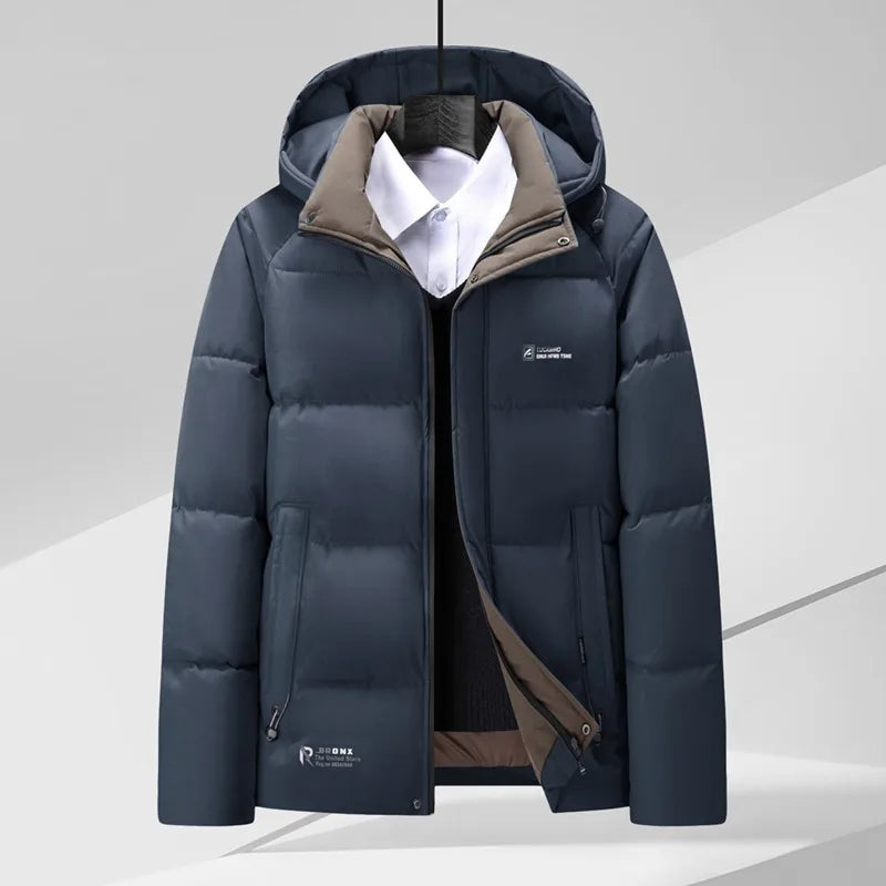 Hubbard | Men's Hooded Puffer Jacket - Color:Navy Blue;Size:L