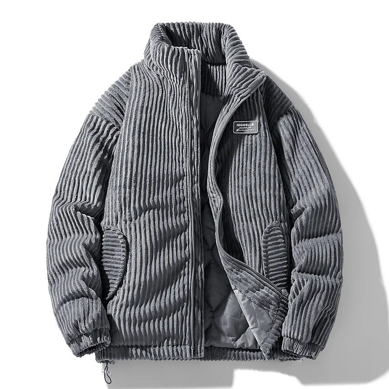 Hudson | Men's Corduroy Puffer Jacket - Grey