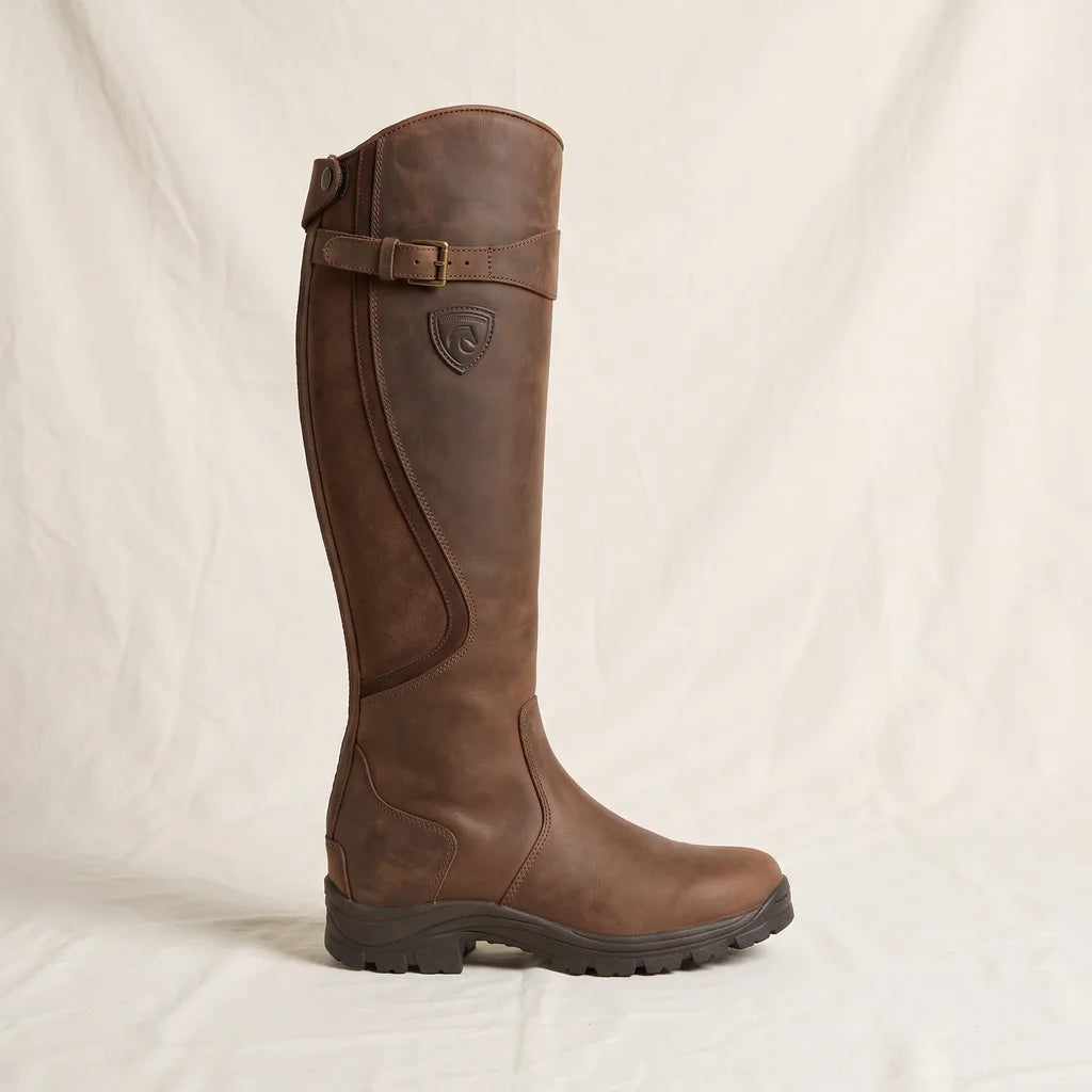 Women's Brown Isabel Buckle Riding Boots