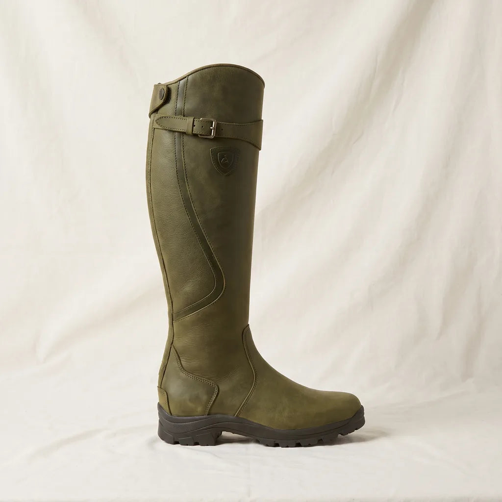 Women's Green Isabel Buckle Riding Boots