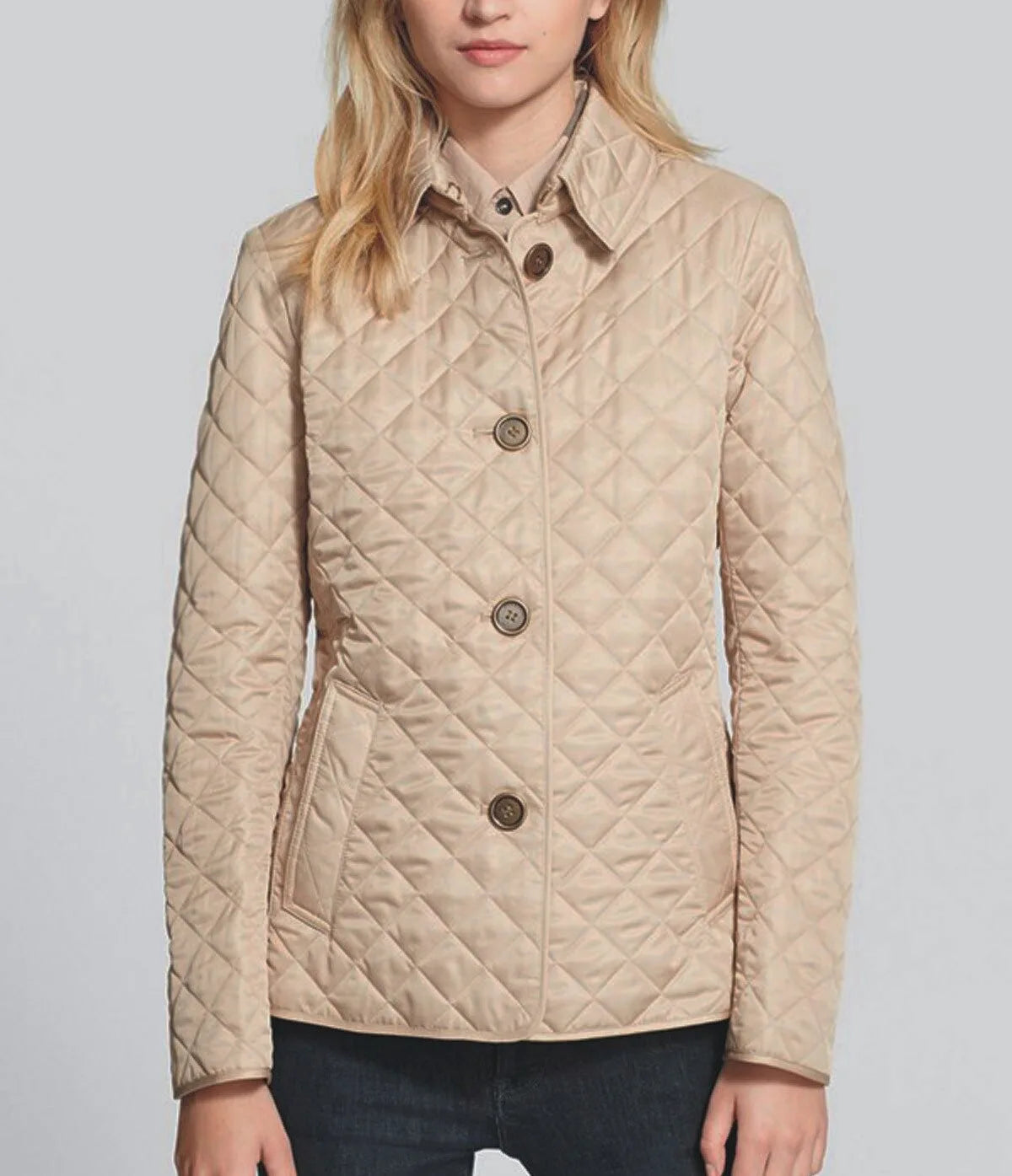 Isabel | Women's Lightweight Quilted Jacket  - Size:XS;Color:Khaki