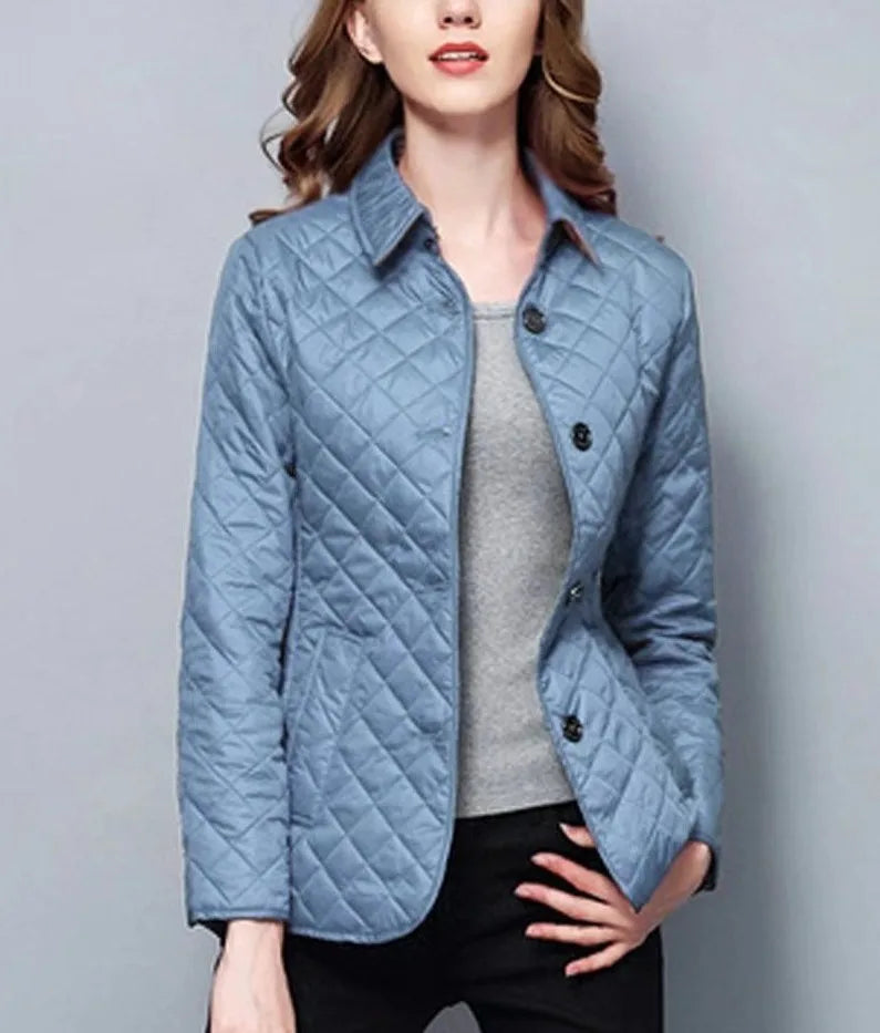 Isabel | Women's Lightweight Quilted Jacket  - Size:XS;Color:Light Blue
