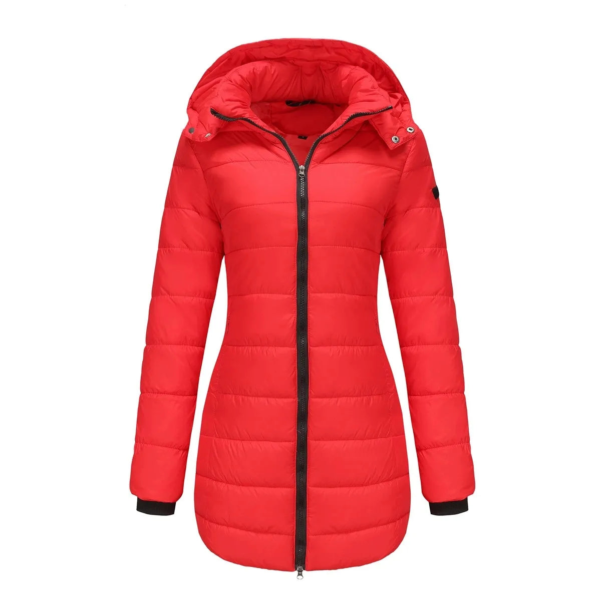 Ivy | Women's Puffer Trench Coat - Size:XS;Color:Red