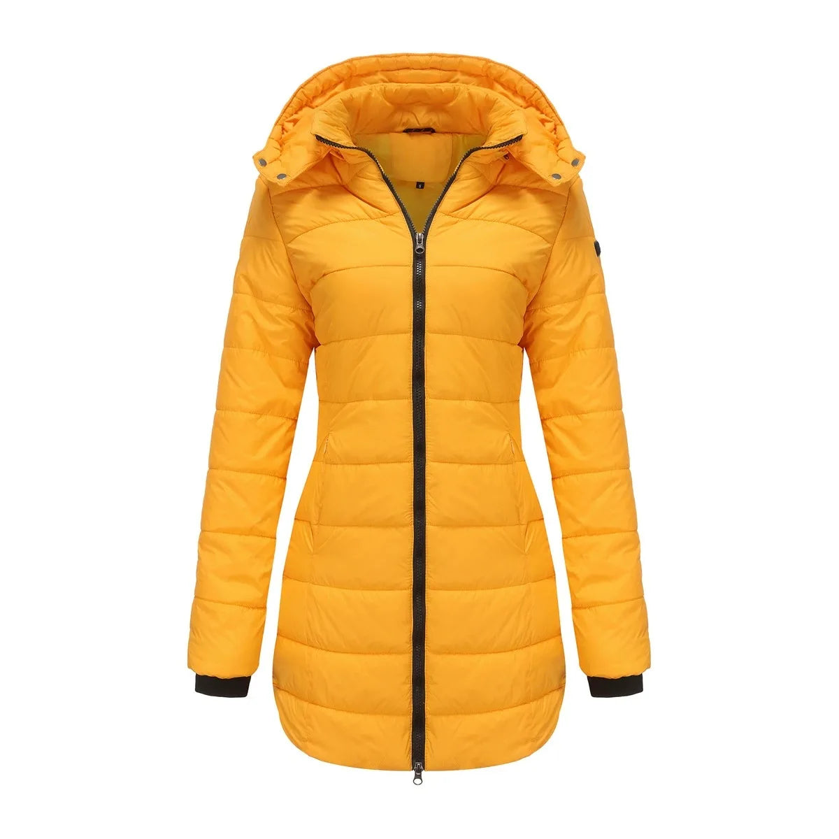 Ivy | Women's Puffer Trench Coat - Size:XS;Color:Yellow