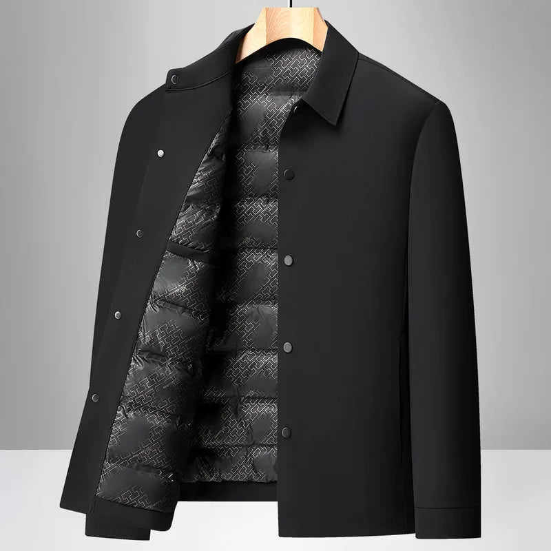 Jackson | Men's Formal Padded Winter Coat - Color:Black;Size:M