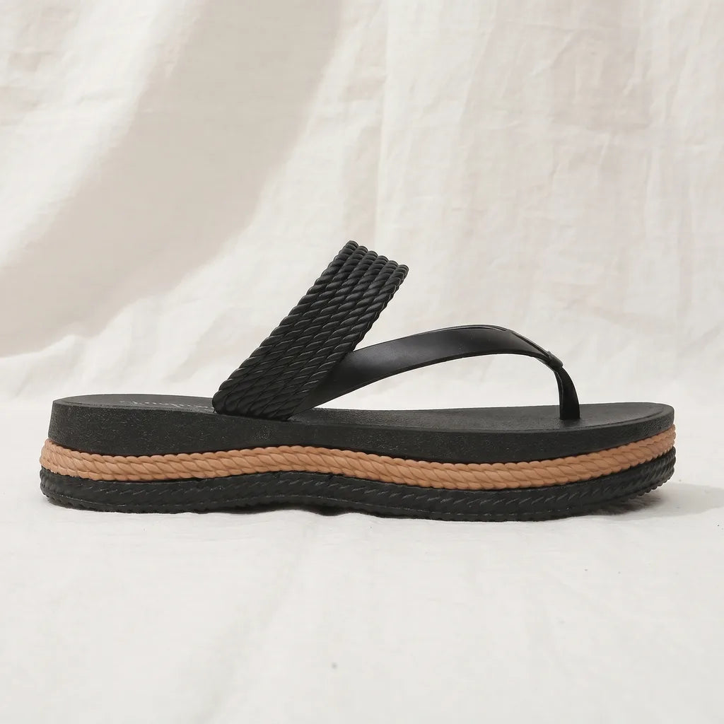 Jade Flip-Flops - Color:Black;Size:36