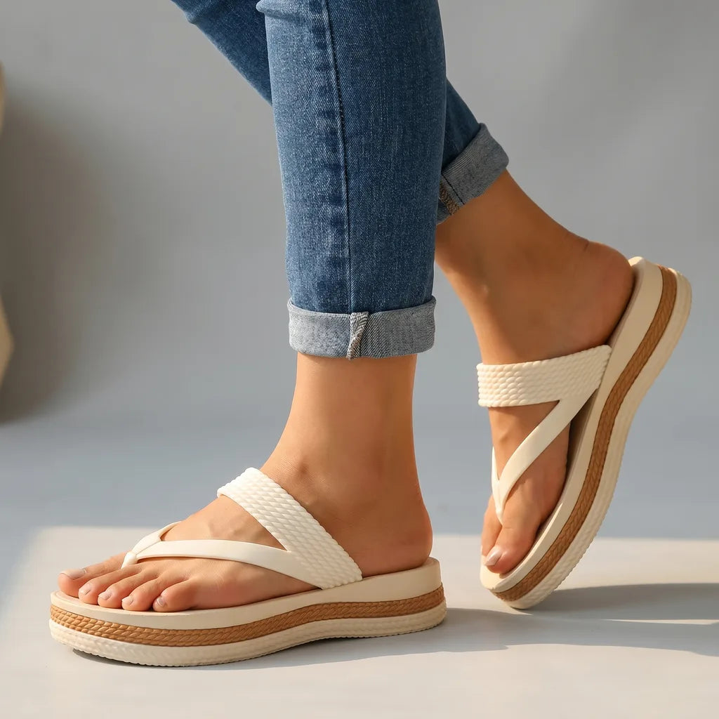 Apricot Jonah Woven Platform Flip-Flops 1