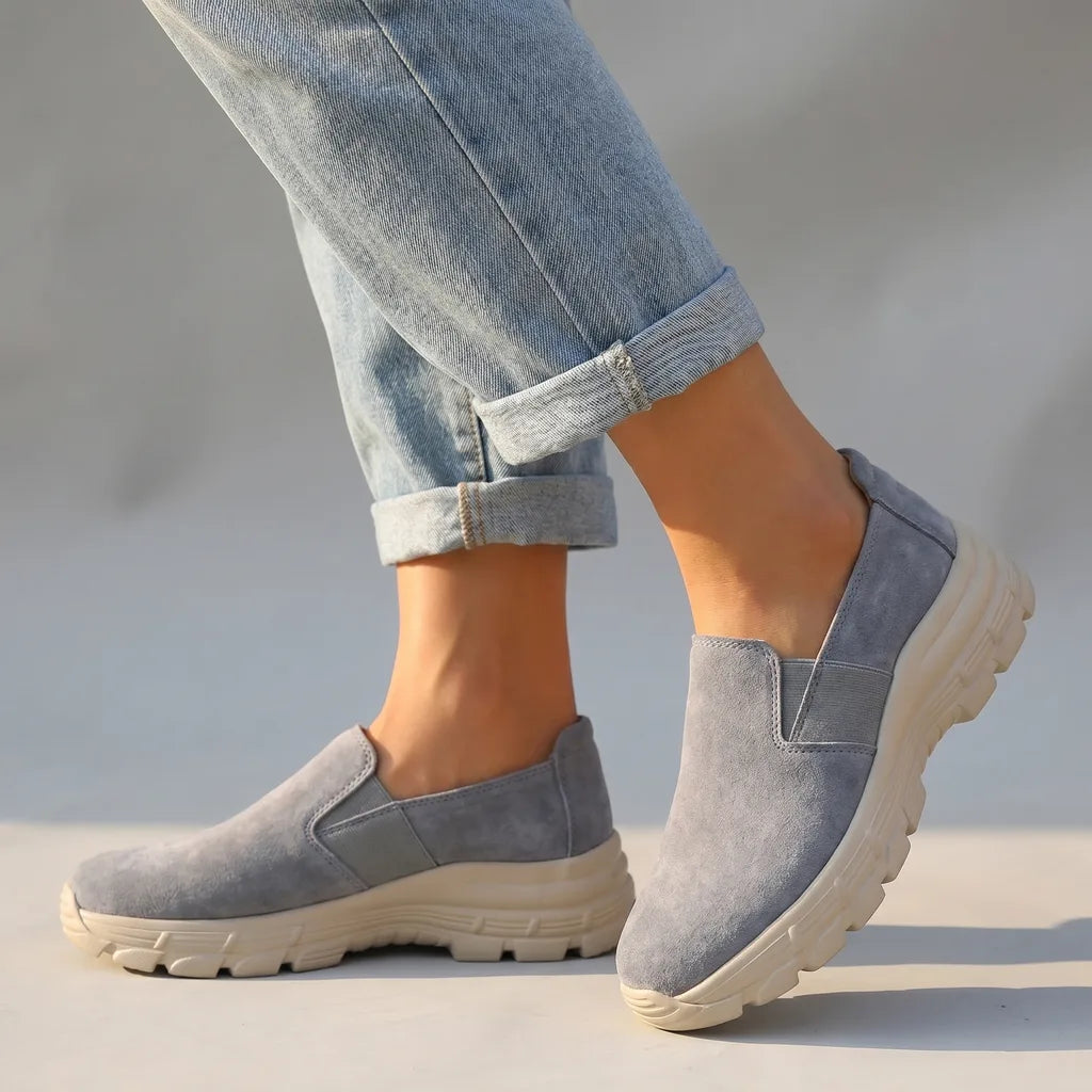 Janice Platform Sneakers - Color:Gray;Size:35